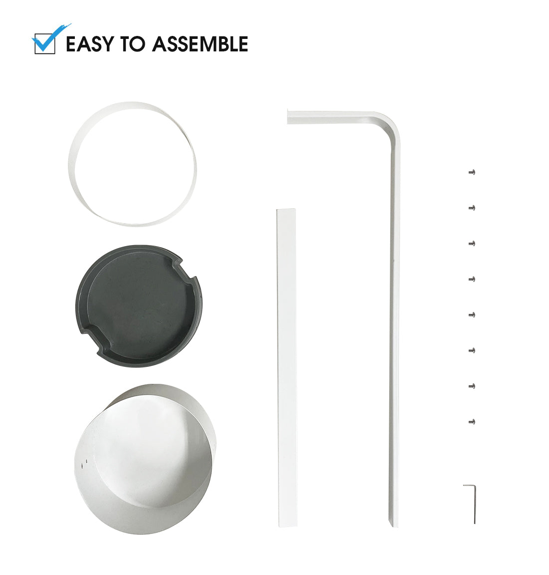 Jackcube Design Entryway Portaombrelli Acciaio Bianco