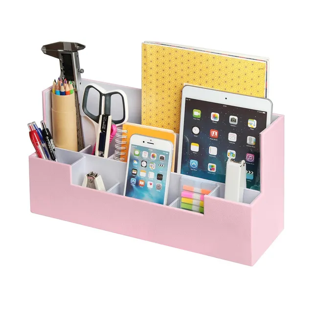 Jackcube Design Home Office Organizer Scrivania Rosa Pelle