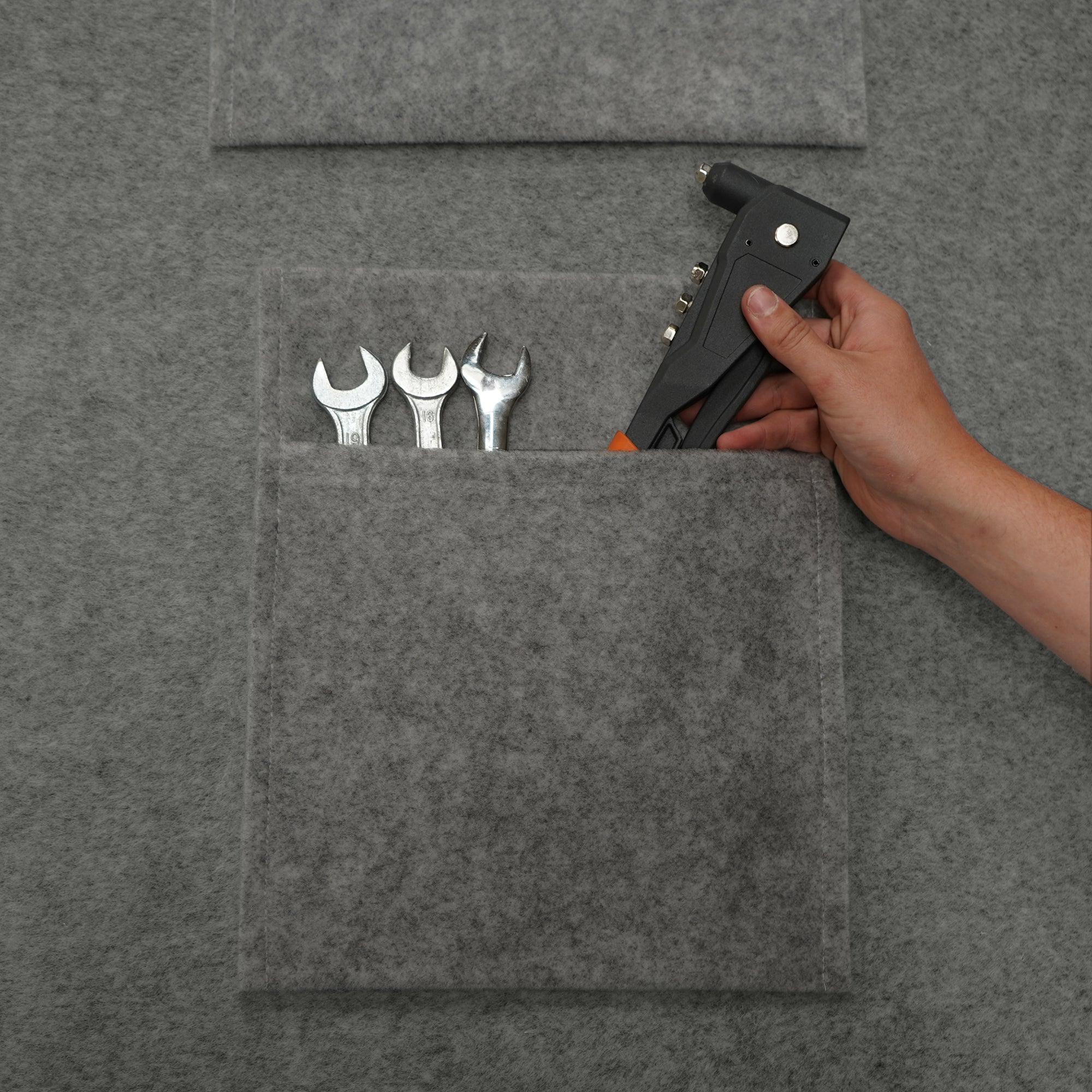 Q-Rax Accessori Tasche Portaoggetti Grigio Fumo A4 2pz