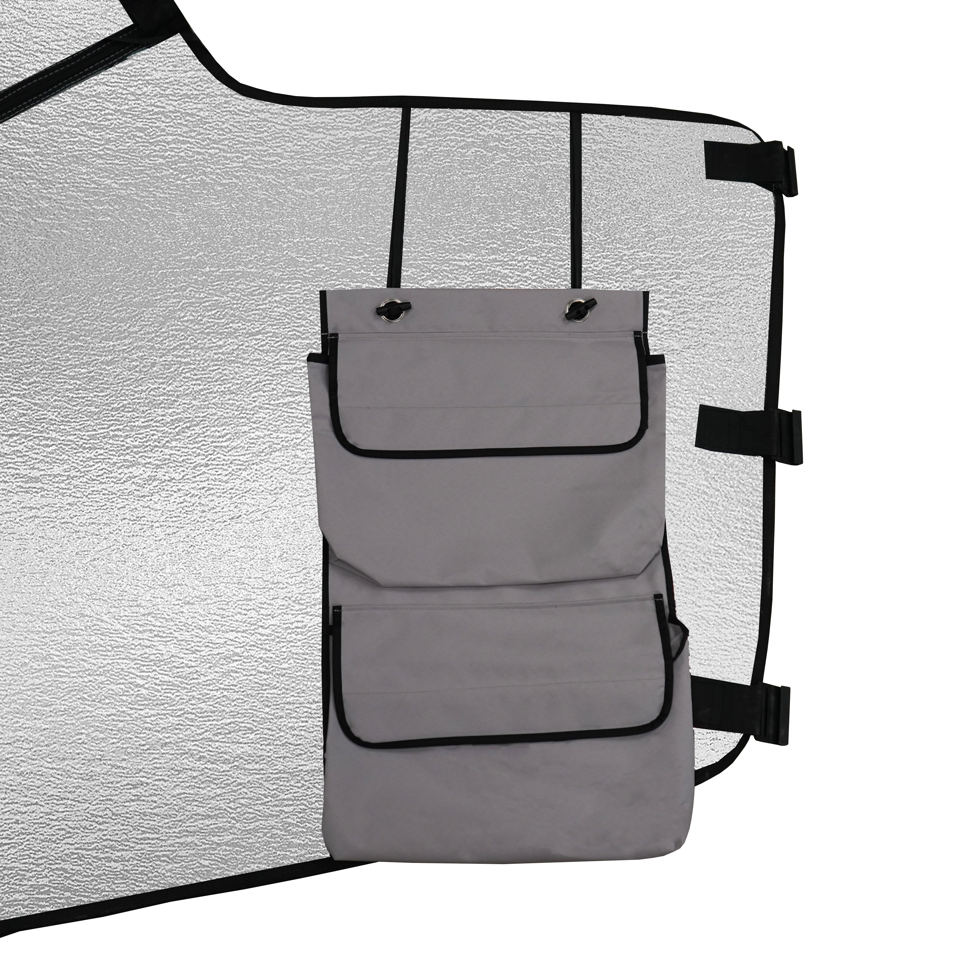Q-Rax Copertura Parabrezza Camper Termica con Zip e Tasche
