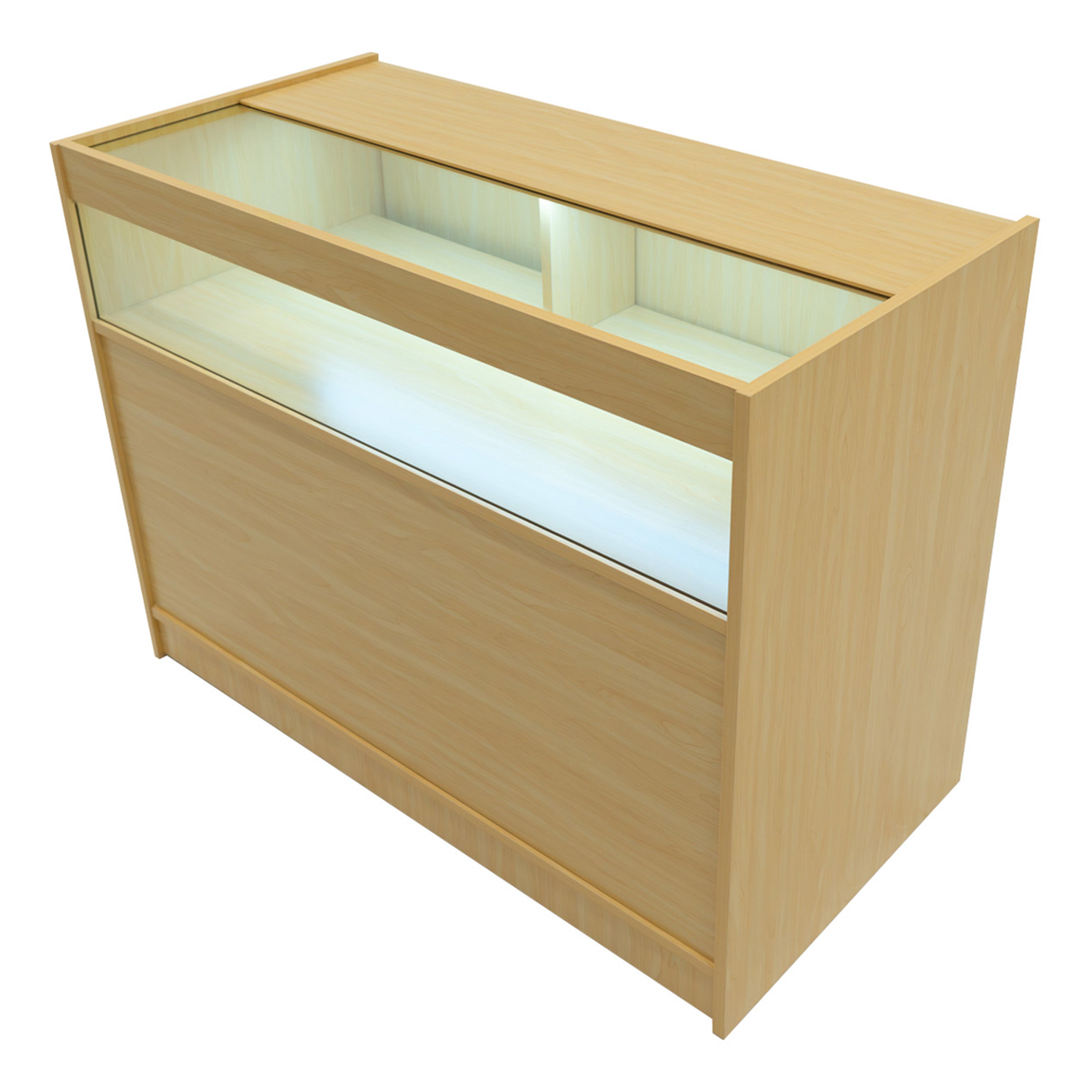 Q-Rax Banconi Negozio Set LED B1200 C1200 TB60 CM60 acero