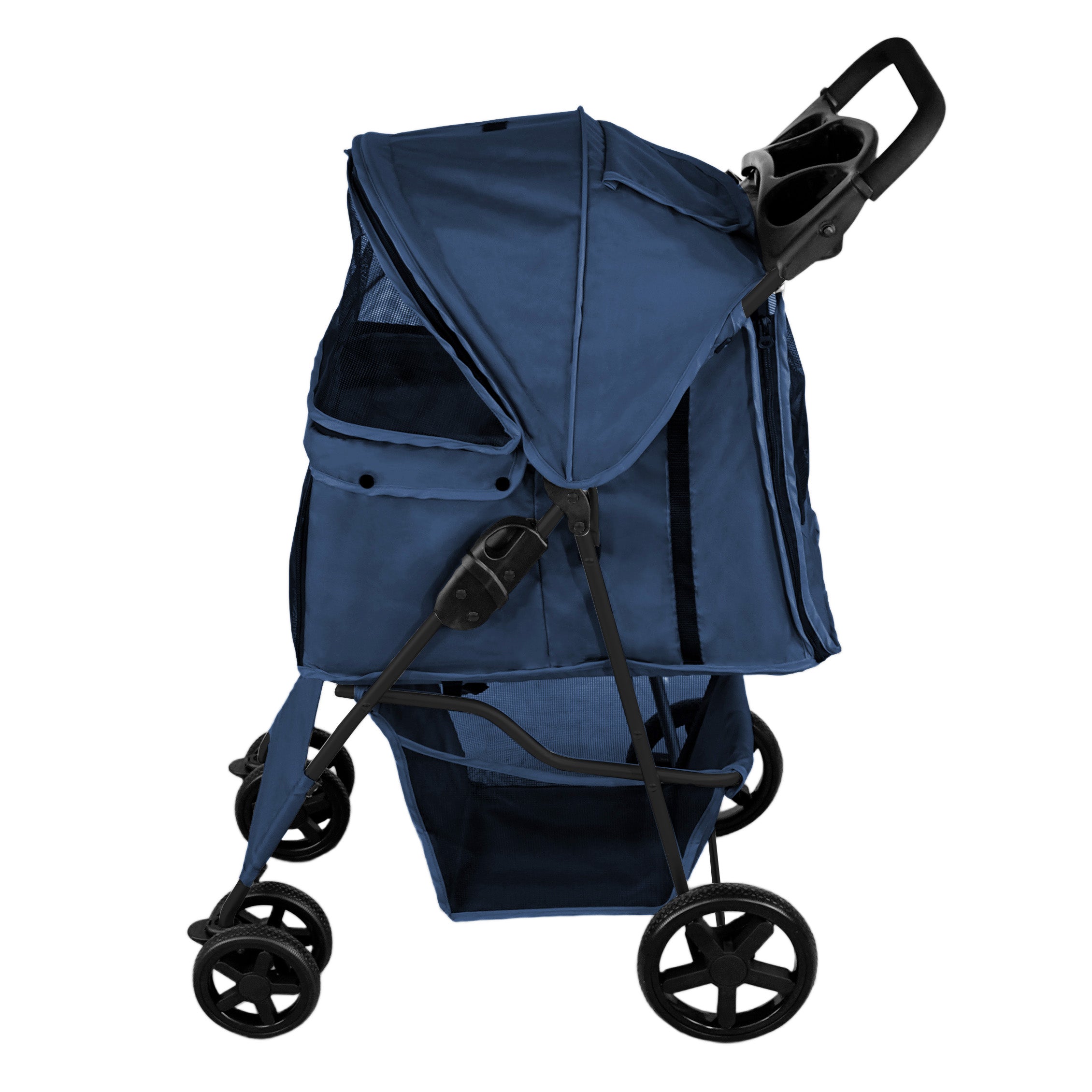 Q-Rax Passeggino Animali Blu Navy 15kg con Borsa