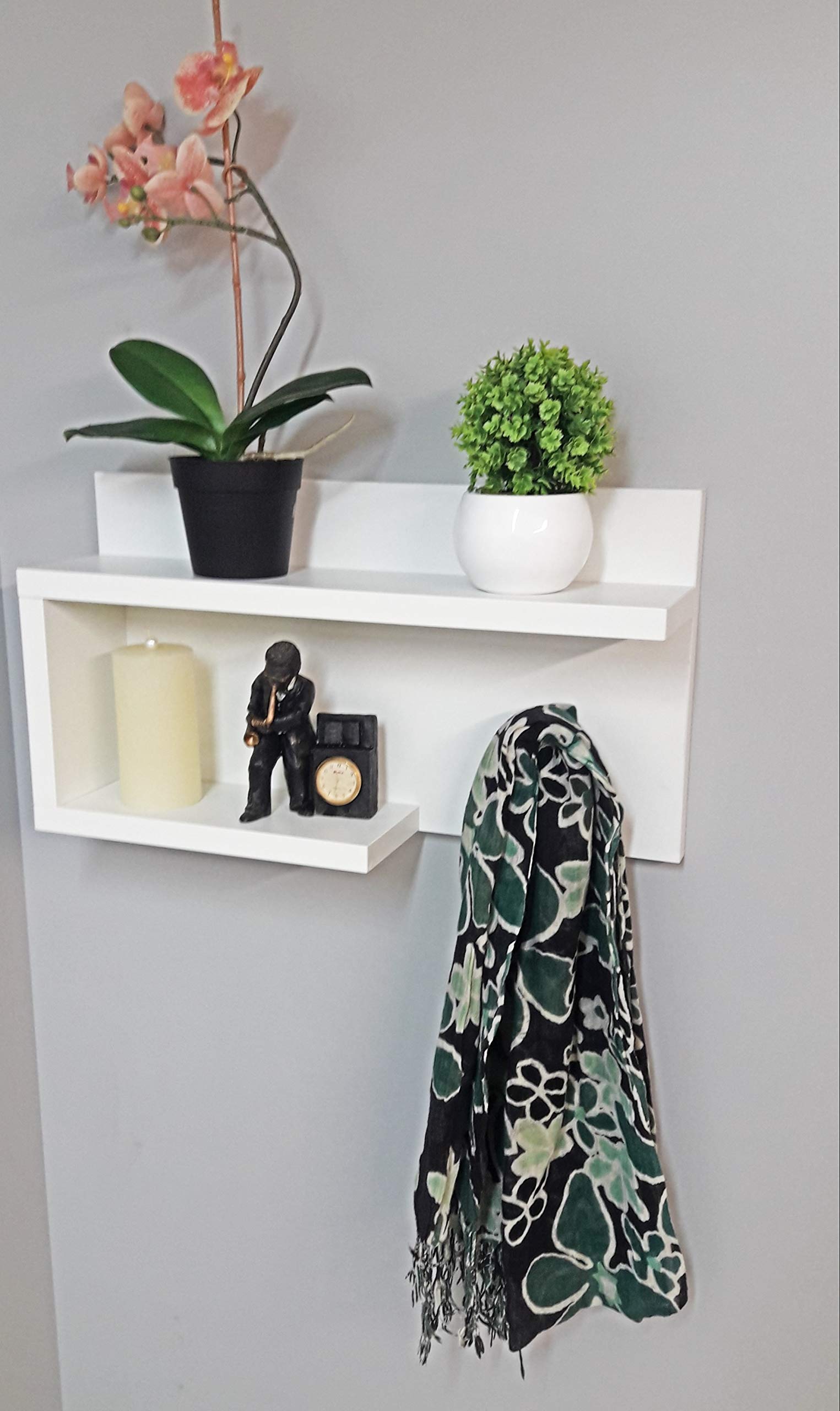 Henor Scaffali organizer ingresso legno bianco 45 cm