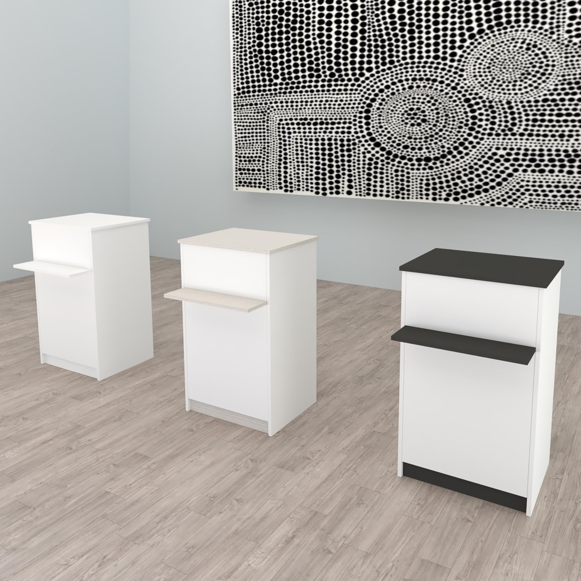 Henor EGA 82 A Terra Bancone Reception Bianco 82x65x102 cm
