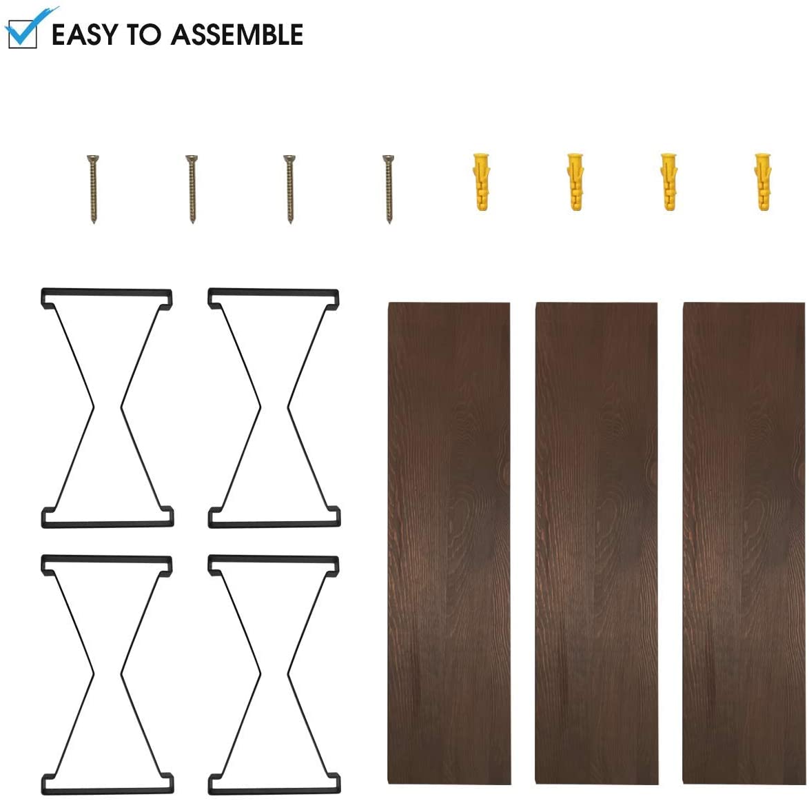 Jackcube Design Living Room Mensole Parete Legno 3 Ripiani