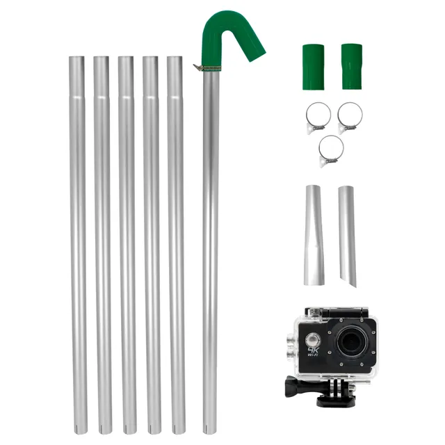 Q-Rax Kit Aste Grondaie 7,2m Telecamera 4K Zoom 4x