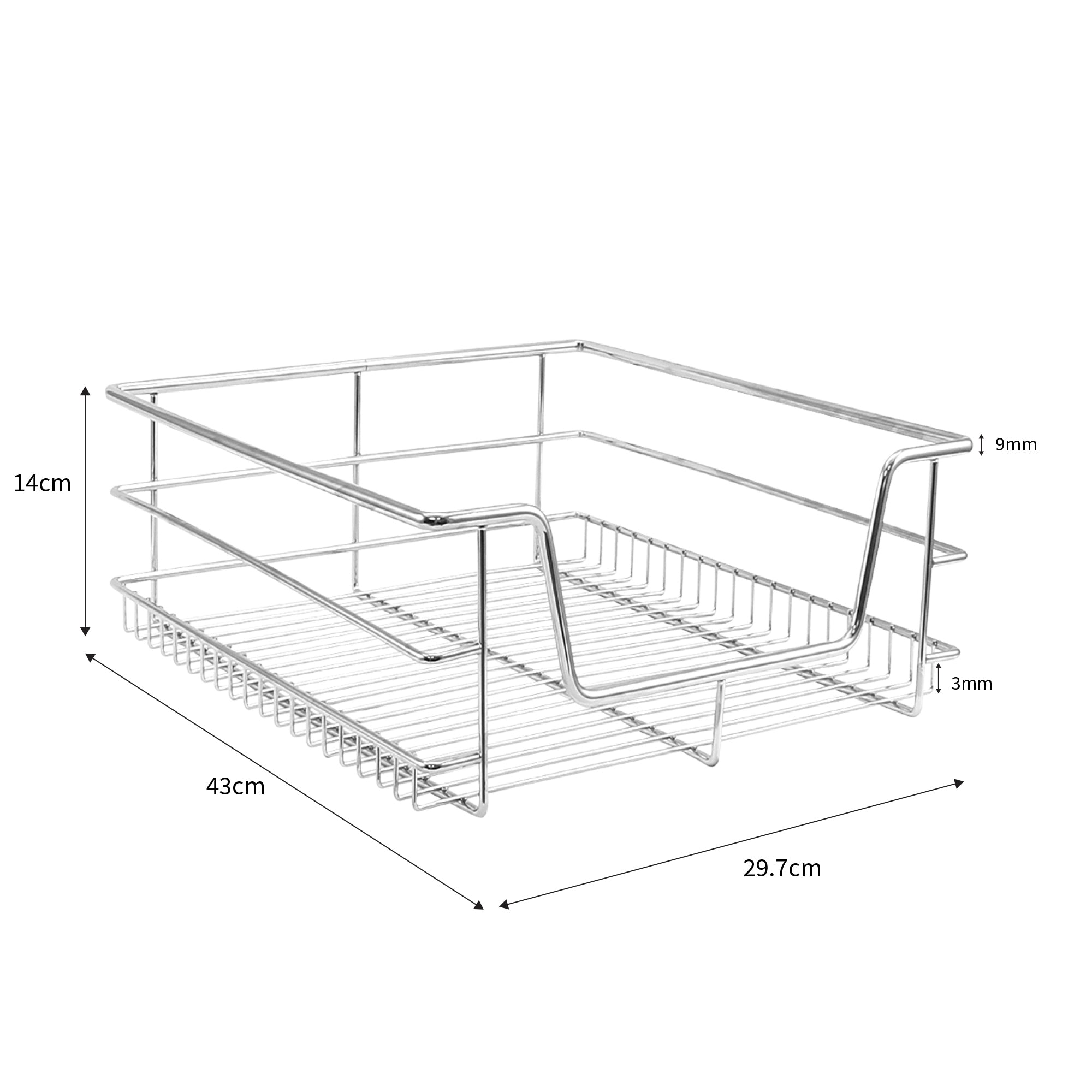 Q-Rax Cestelli Estraibili Cucina organizer inox 40cm 4 cesti