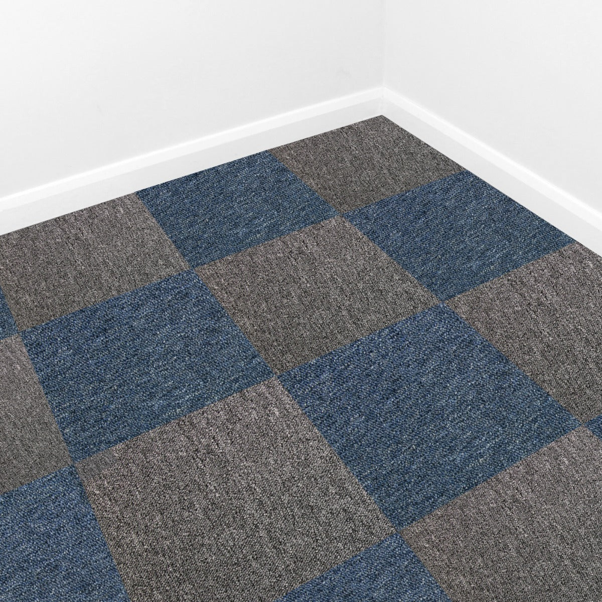 Q-Rax Mattonelle Moquette 40pz 10mq Blu Grigio 50x50