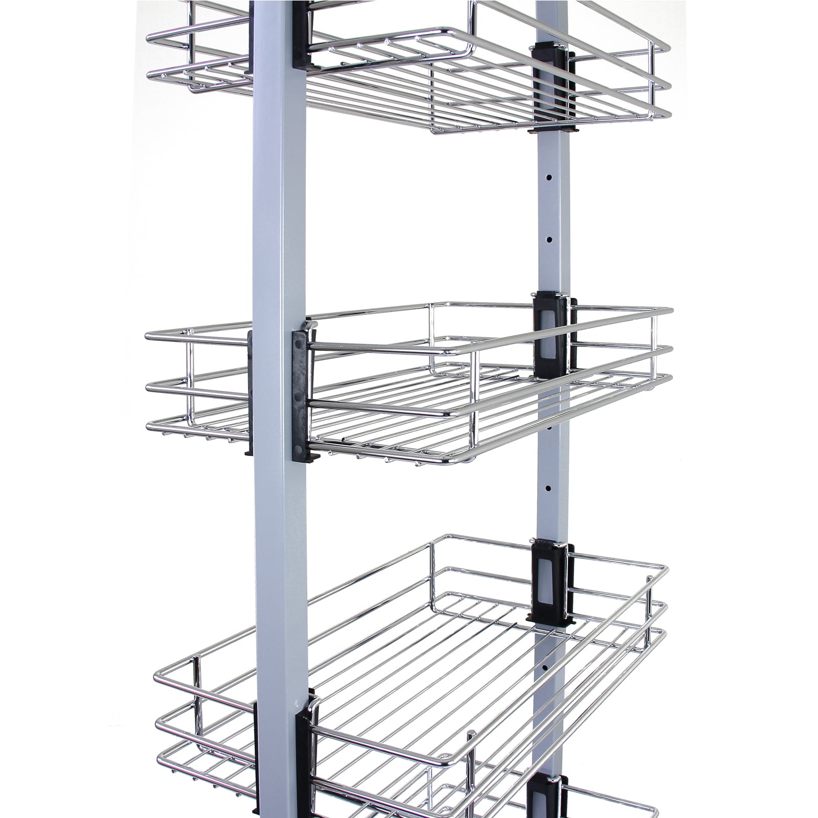 Q-Rax Ristorazione Colonna Estraibile Inox 6 Cestelli 170-195 cm