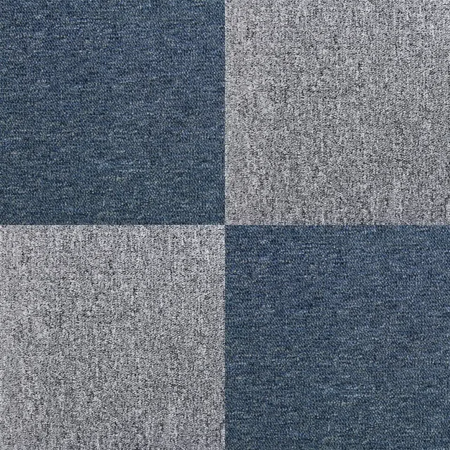 Q-Rax 40 Mattonelle Moquette 10mq blu grigio 50x50
