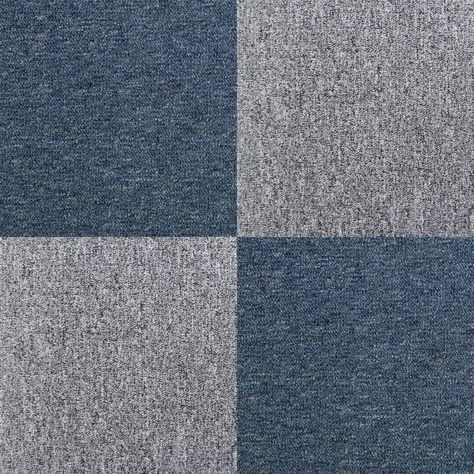Q-Rax 40 Mattonelle Moquette 10mq blu grigio 50x50