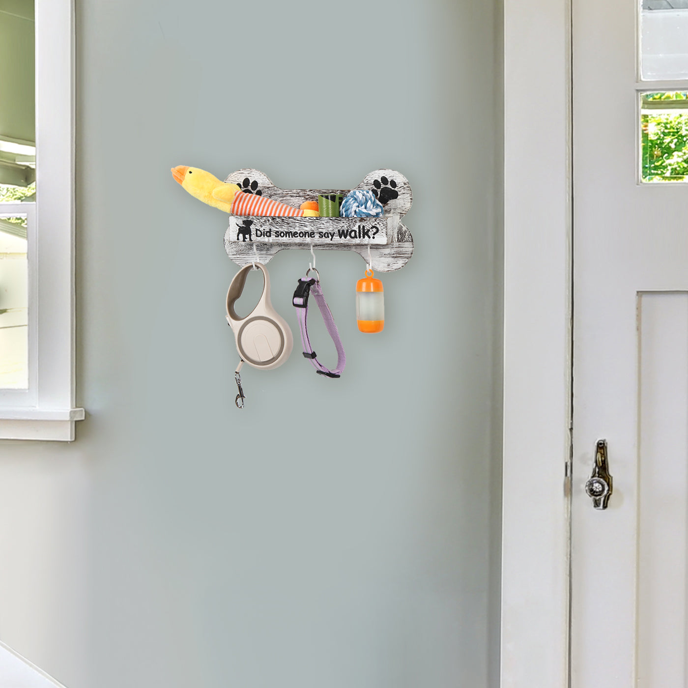 JackCube Design Entryway Porta Guinzaglio Cane Osso Bianco