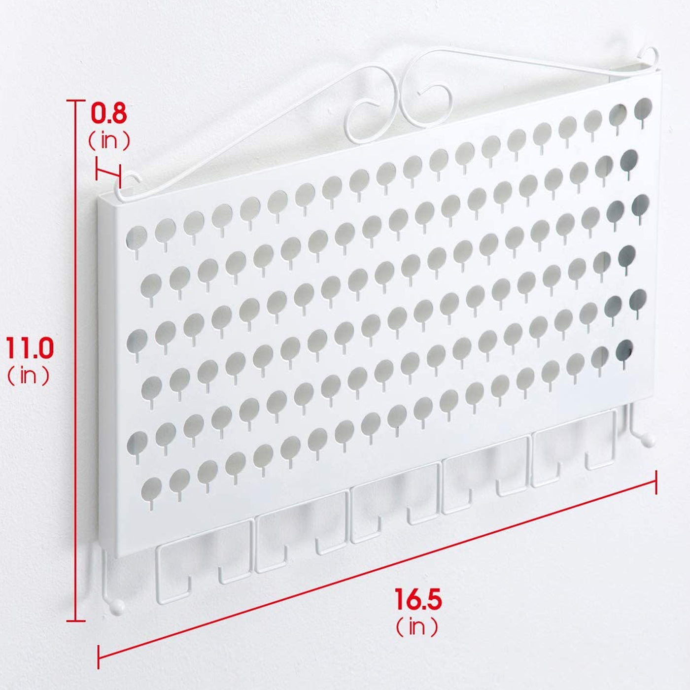 Jackcube Design Makeup Jewelry portagioie parete bianco 117 fori