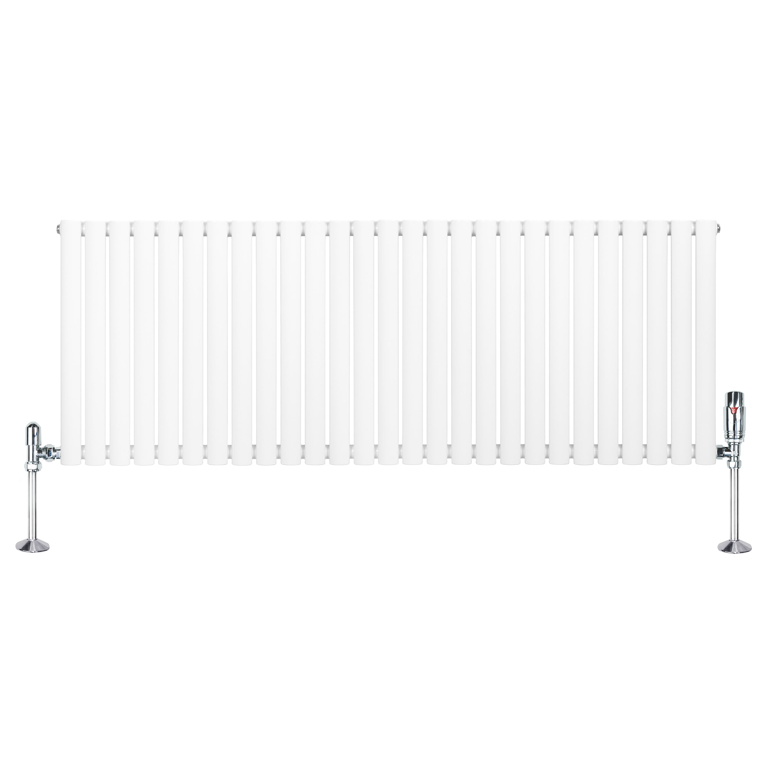 Q-Rax Radiatore Colonna Ovale 600x1620 mm Bianco Valvole