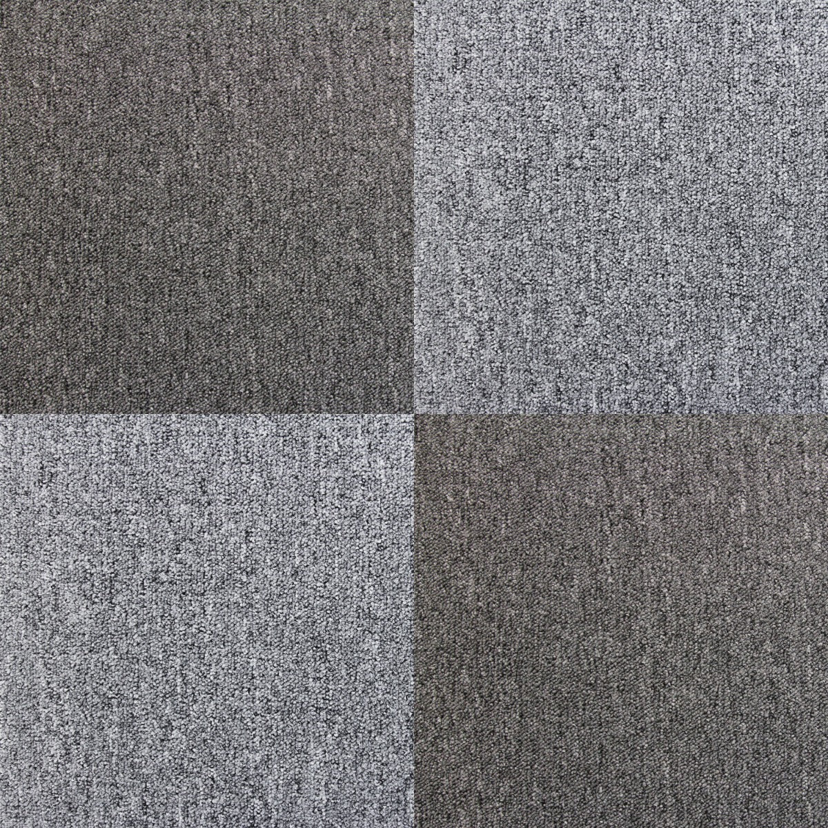 Q-Rax Quadrotte moquette 50x50 grigio platino 20 pezzi 5 mq