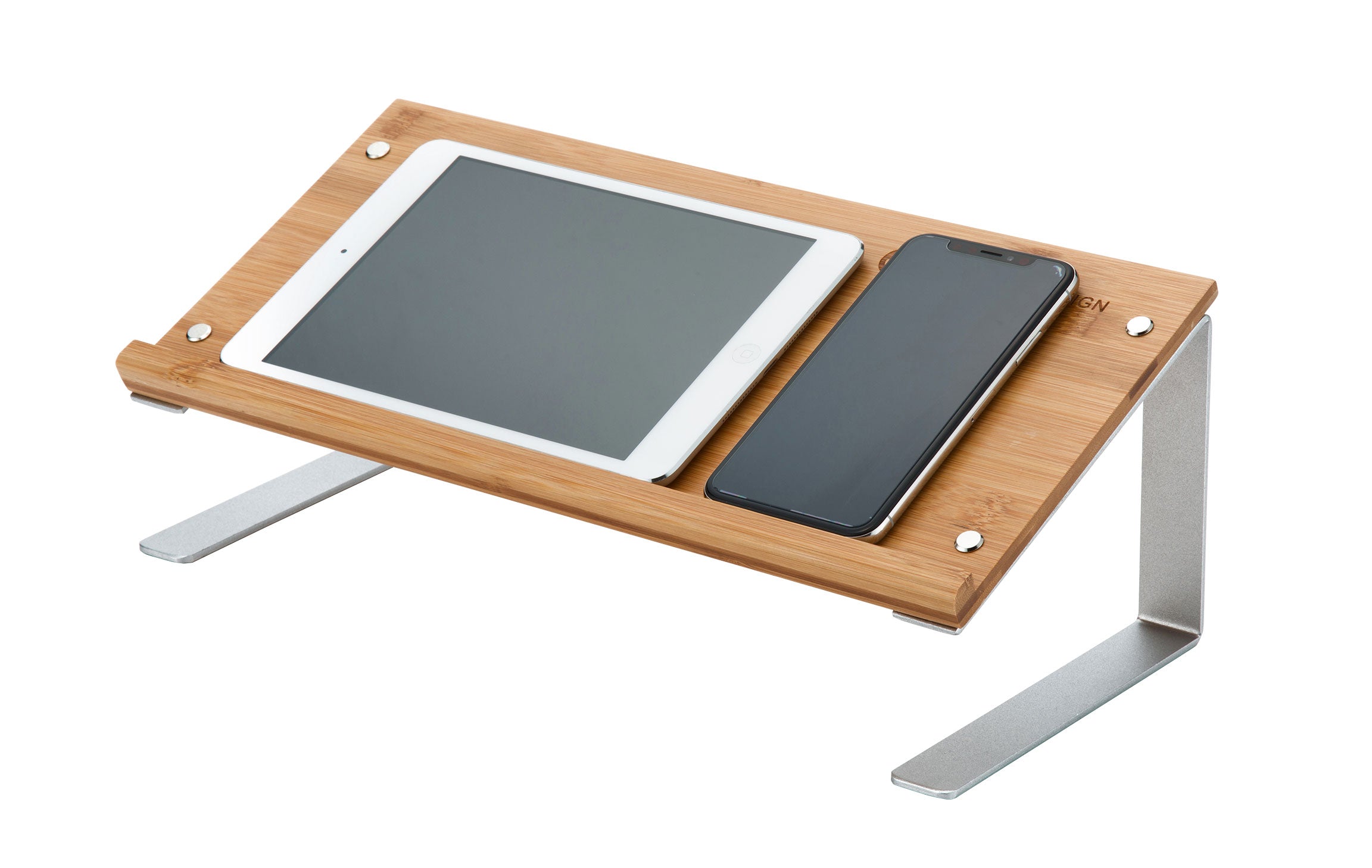 Jackcube Design Home Office leggio tablet bambù con gambe metallo
