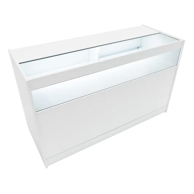 Q-Rax Banconi da Negozio B1500 bancone vetrina bianco LED