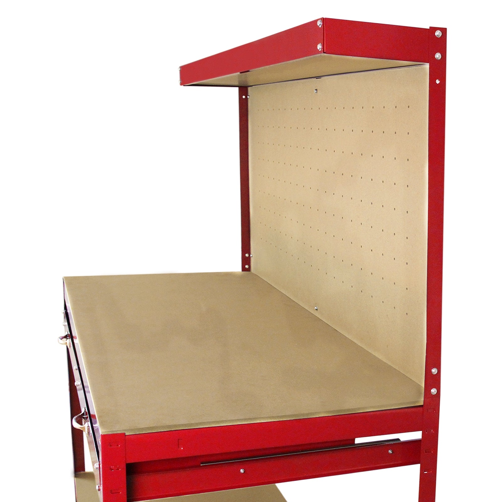 Q-Rax Banchi da Lavoro 120cm banco rosso con cassetto