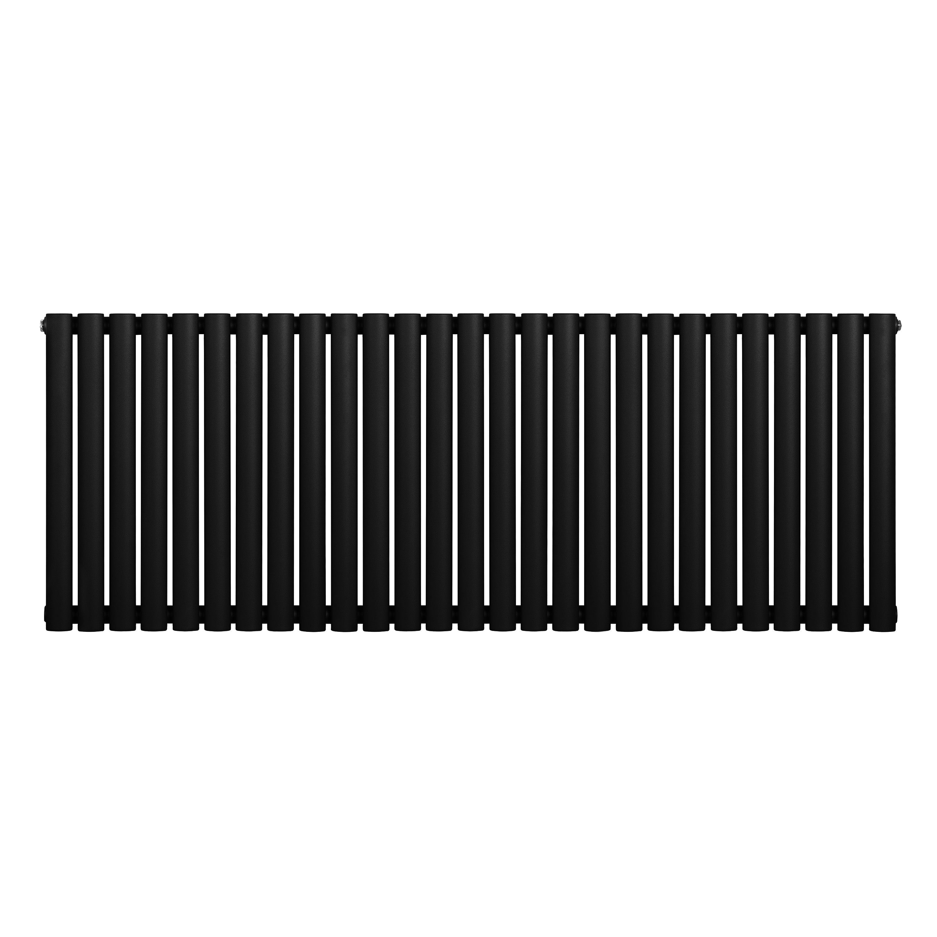 Q-Rax Radiatore Ovale Colonna Singola 600x1620 mm Nero