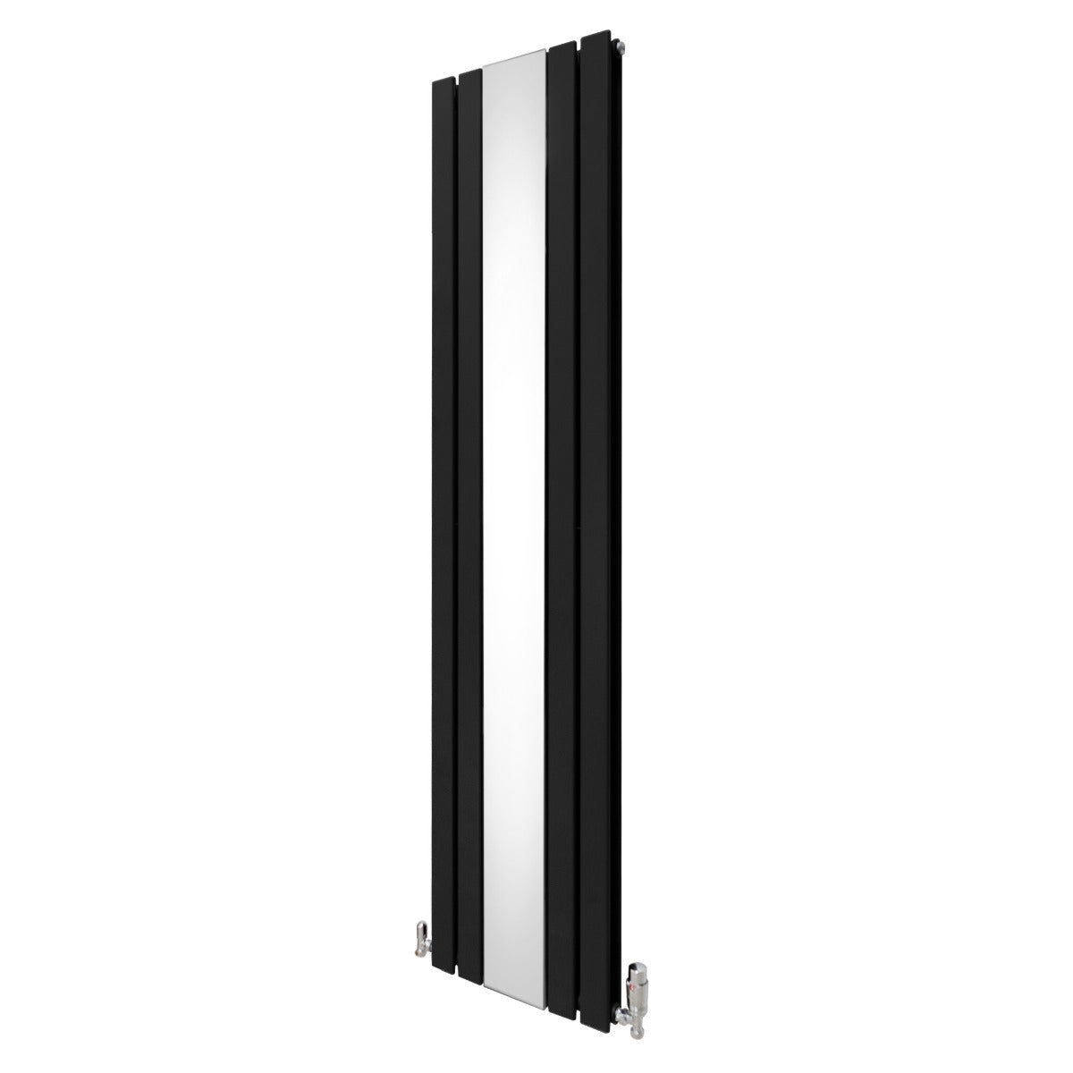 Q-Rax Radiatore a Specchio 1800x425 Nero con Valvole