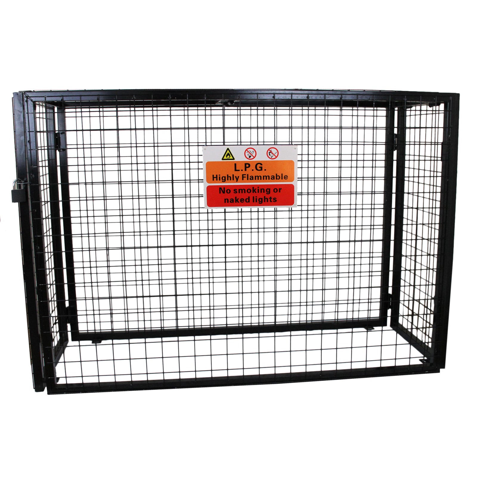 Q-Rax Deposito all'Aperto Gabbia Bombole Gas 1000mm Acciaio 4x19kg