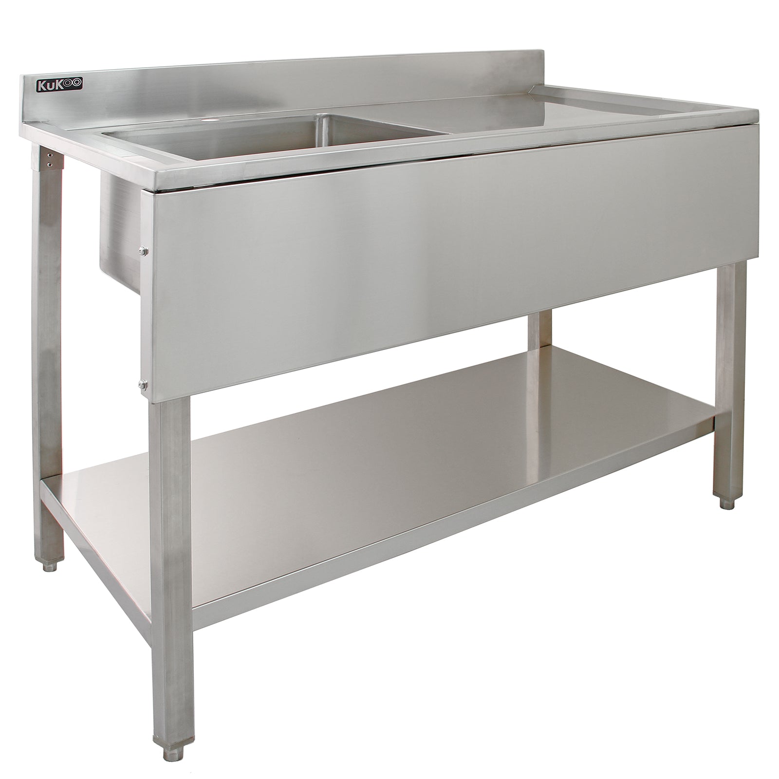 Q-Rax Ristorazione Lavandino 1 Vasca Sgocciolatoio Destra 120cm