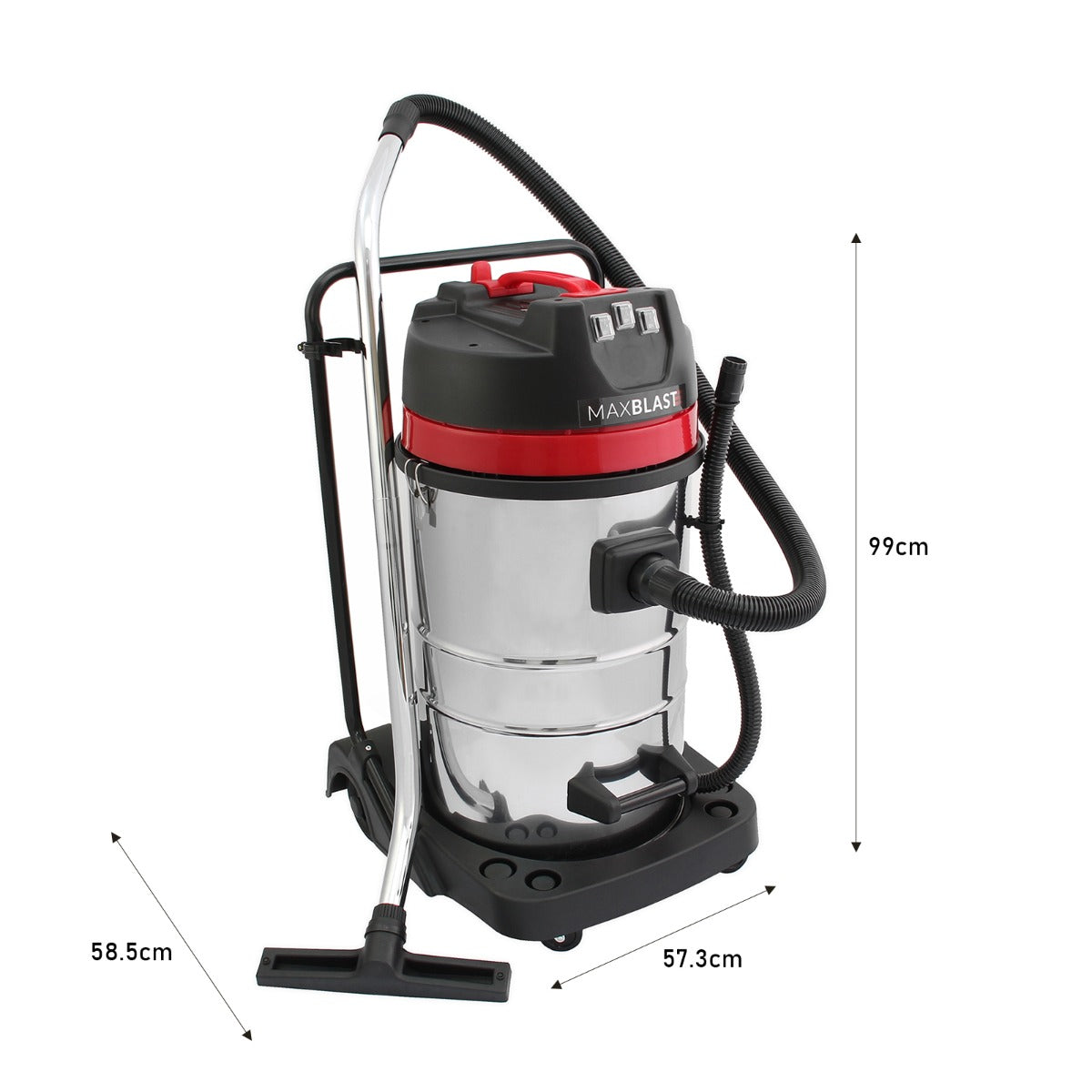 Q-Rax Kit Aspirazione Grondaie Aspirapolvere 80 Litri 7,2 m