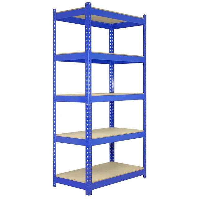 Q-Rax Scaffale Garage Metallo Blu 90x50 10 Pezzi 200kg