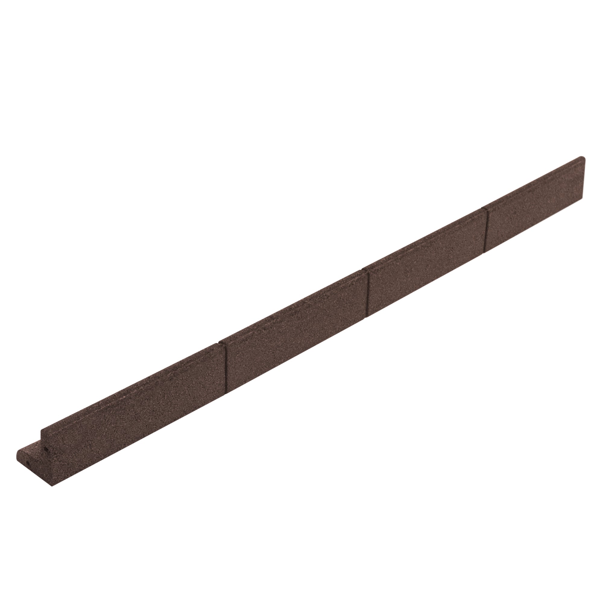 Q-Rax Bordura Giardino Flessibile Marrone 4x1,2m Gomma