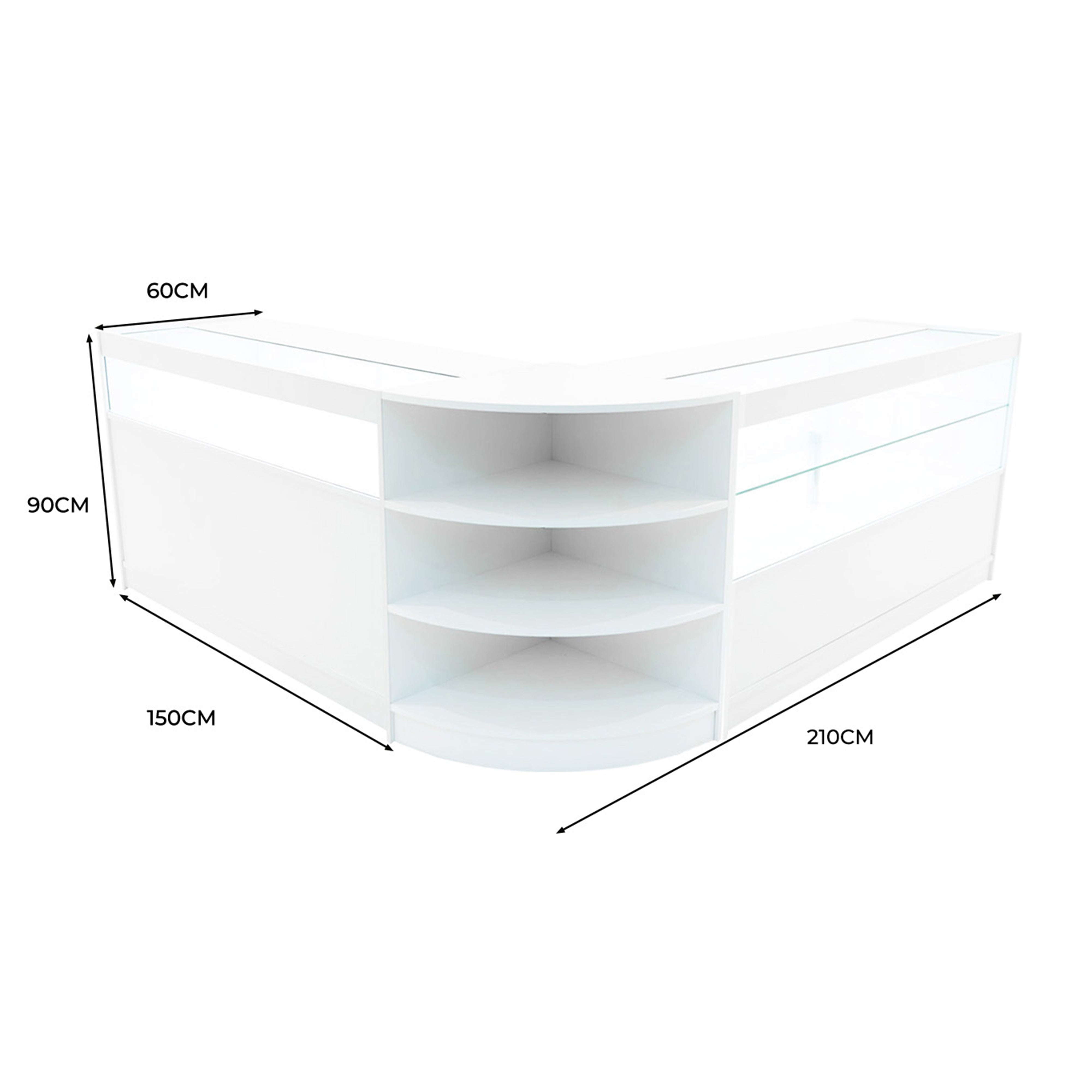 Q-Rax Harmonia Set Banconi LED B1500 C1500 LM60 Bianco