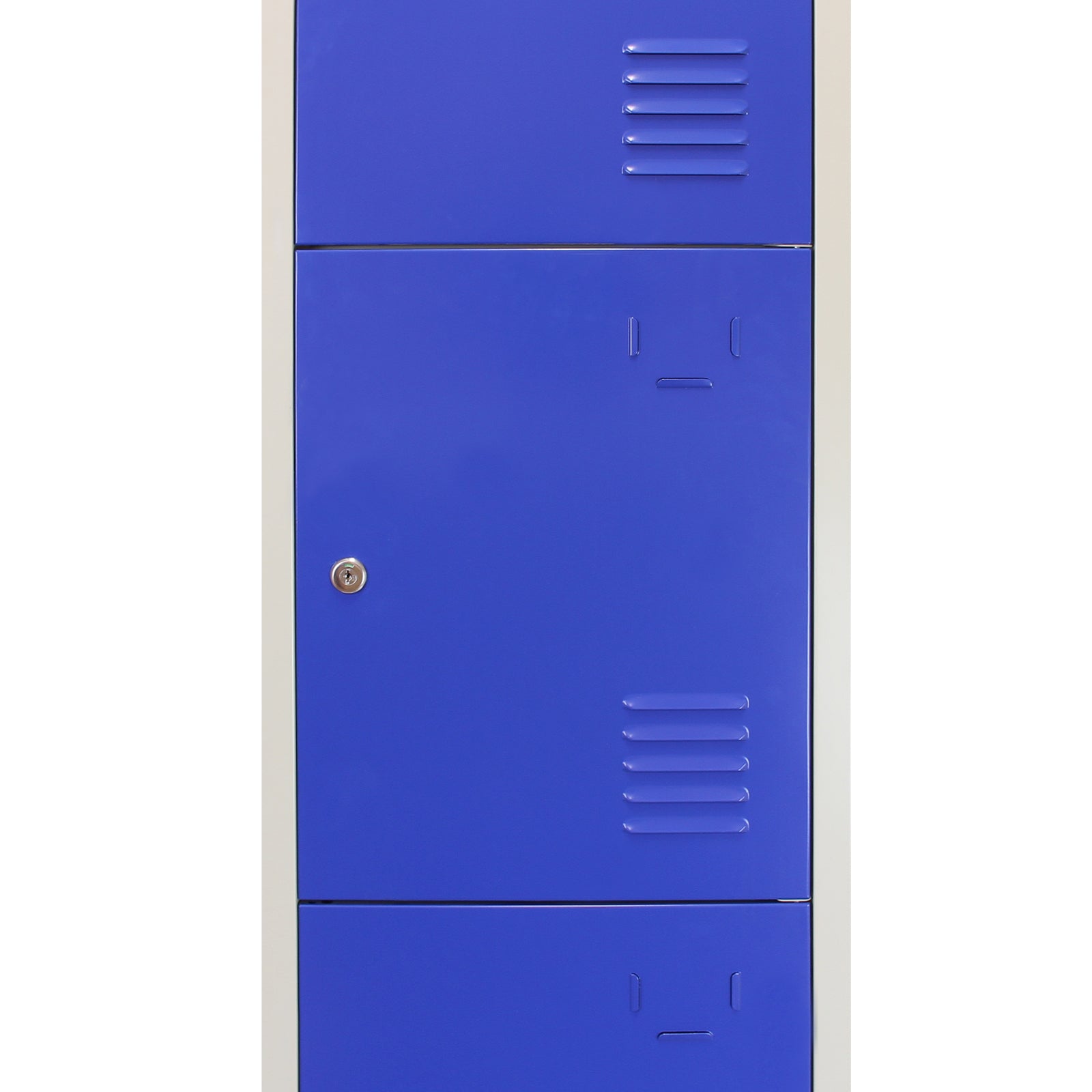 Q-Rax 3 Armadietti Acciaio 4 Porte Blu 38x45x180 Chiave