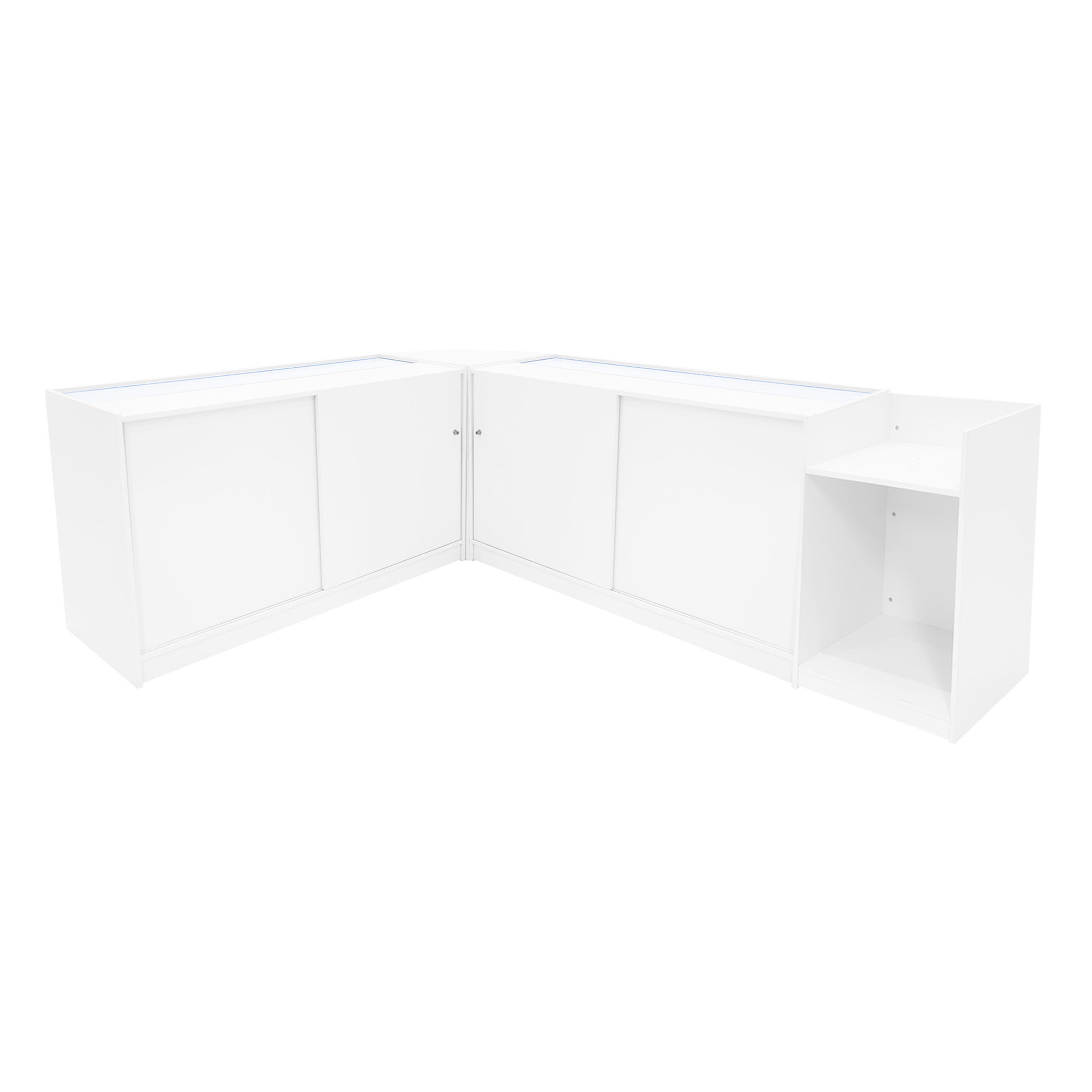 Q-Rax Banconi Aries CM60 TB60 2xK1500 bancone bianco LED set