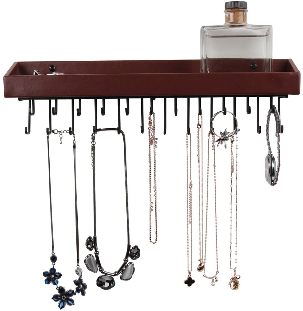 Jackcube Design Organizer Gioielli Parete 23 Ganci Marrone