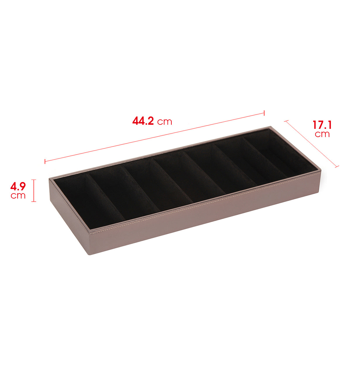 Jackcube Design porta occhiali pelle argento 7 scomparti
