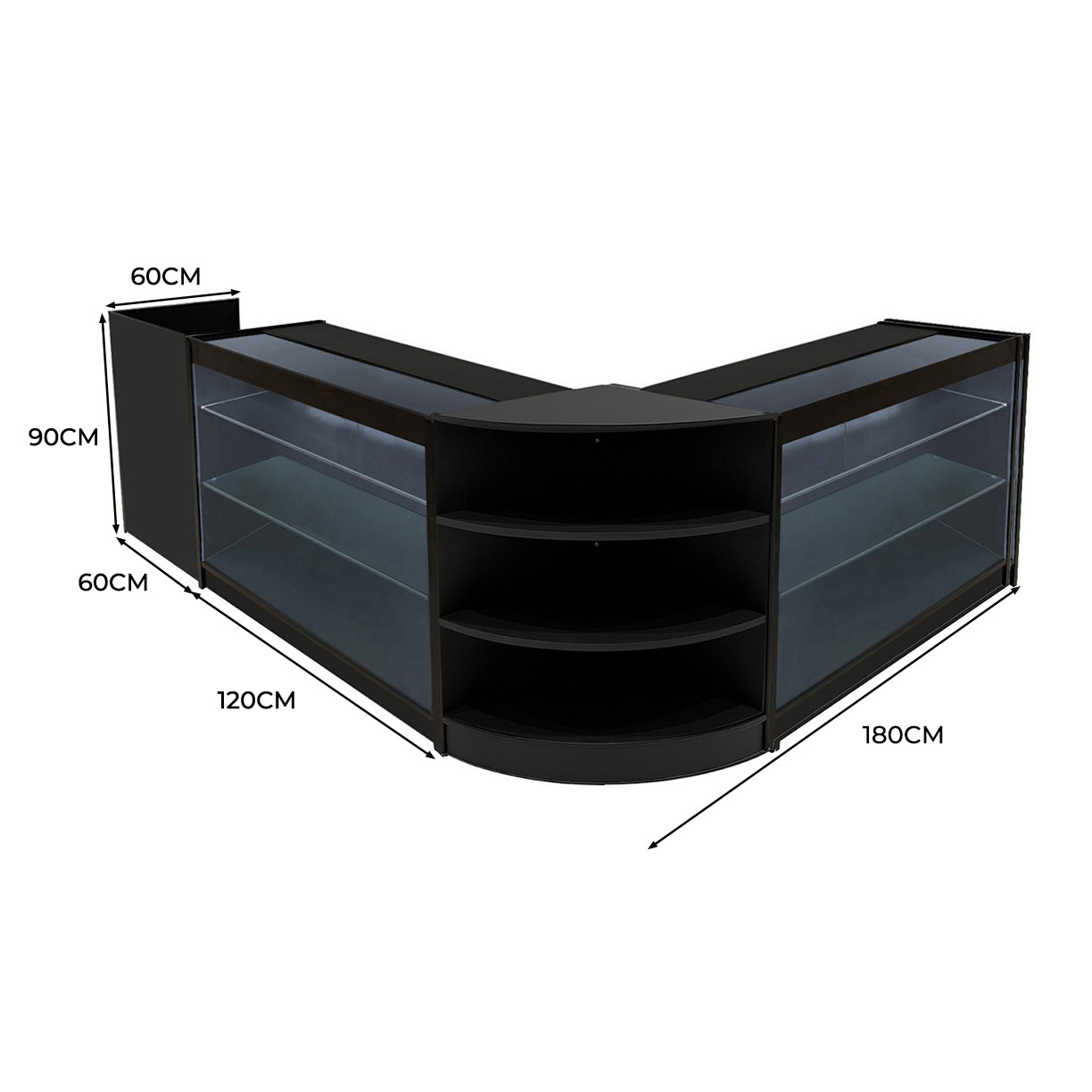 Q-Rax Astro Set 4 Banconi LED K1200 TB60 LM60 Nero