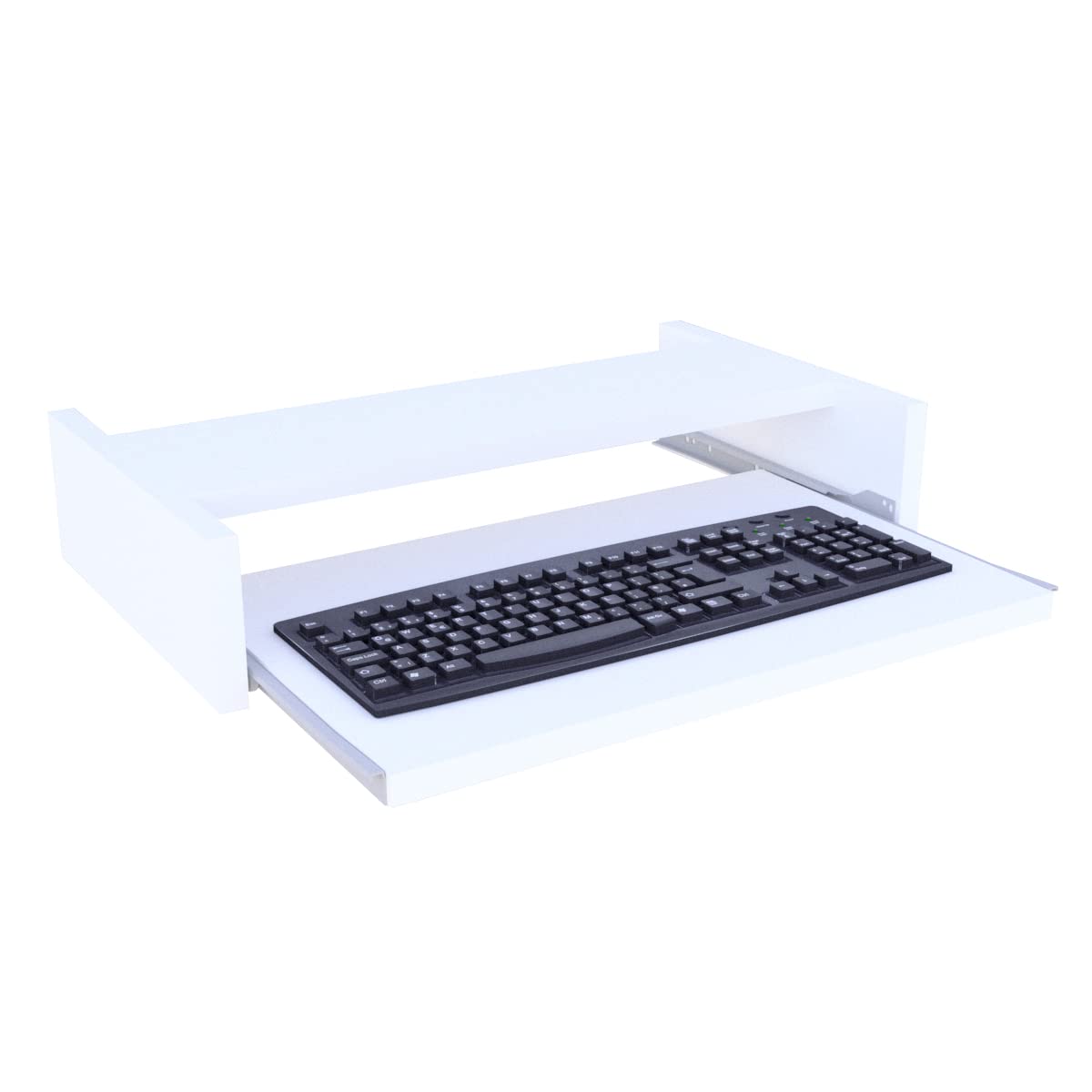 Henor Porta Tastiera Estraibile Sottotavolo 55x31 Bianco Legno