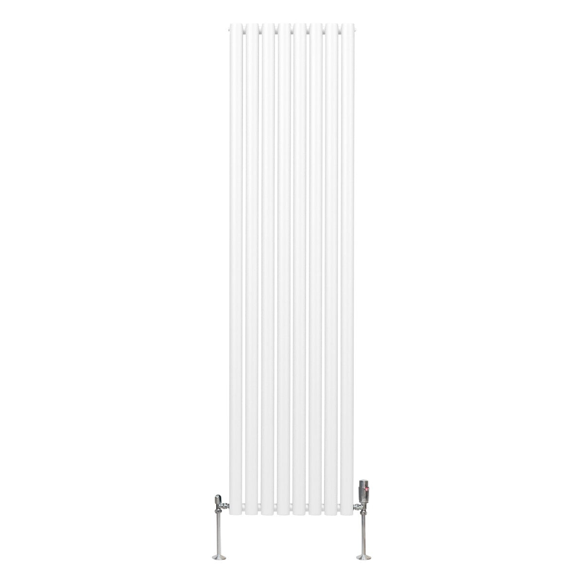 Q-Rax Radiatore 1800x480 Bianco con Valvole TRV Cromate