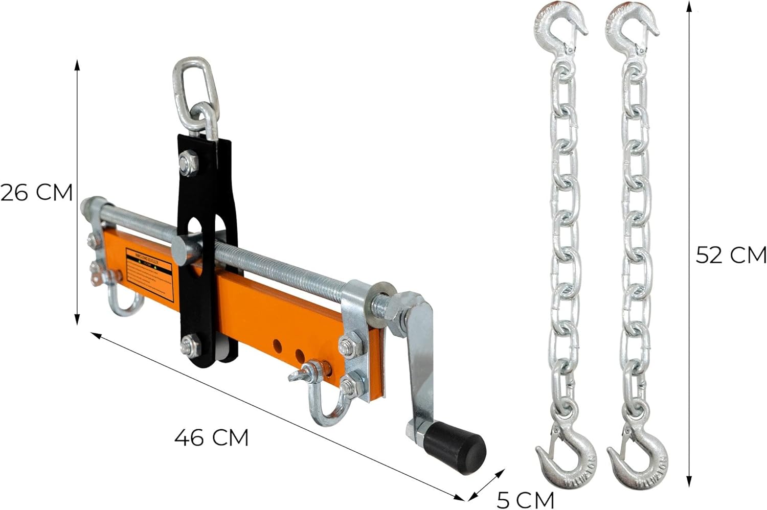 Q-Rax Bilanciatore Carico 900kg Acciaio Arancione