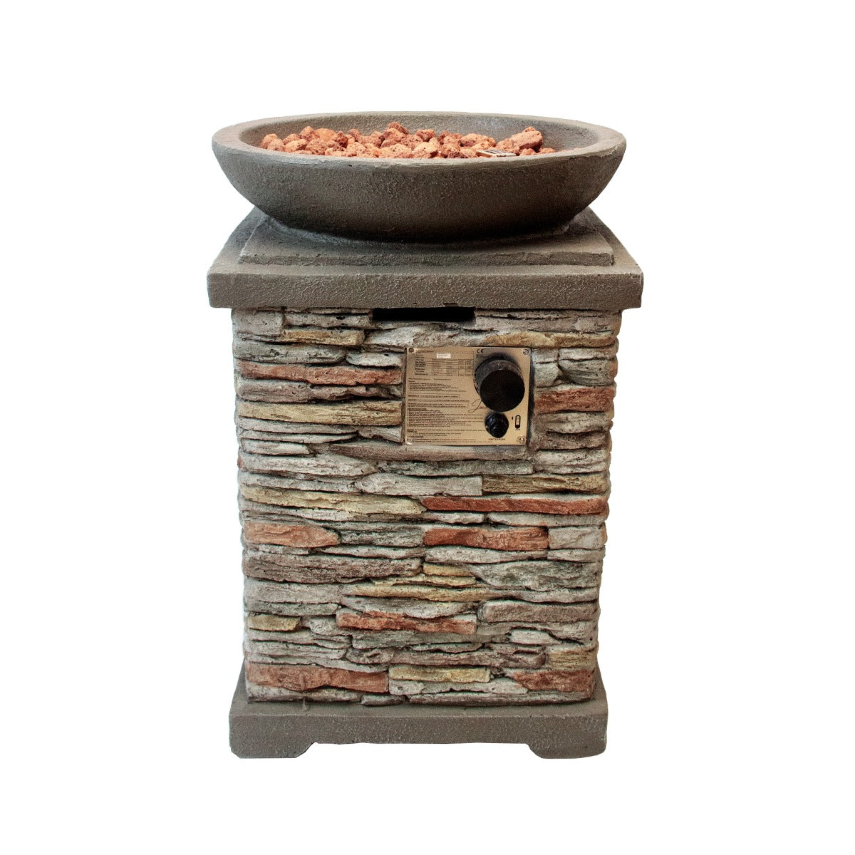 Q-Rax Braciere Gas Pietra 46 cm 12 kW con Rocce