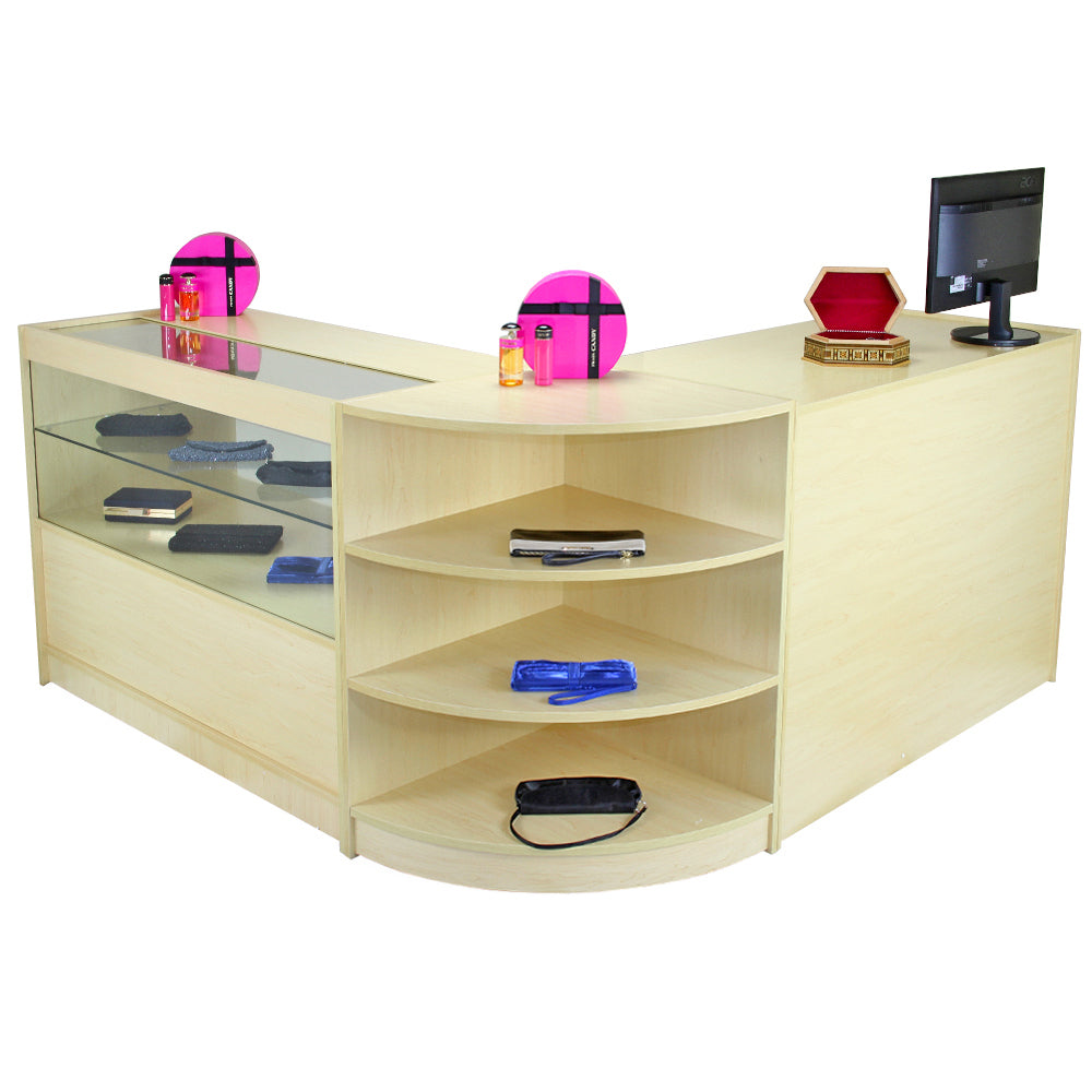 Q-Rax Nova Set 3 Banconi Negozio Acero Laminato A1200 C1200
