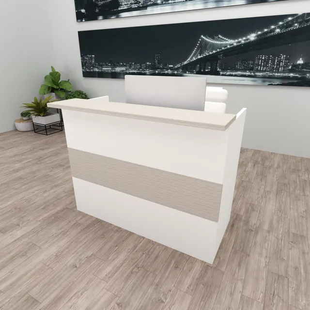 Henor Banchi Ebro Bancone Reception 180 cm Bianco Quercia