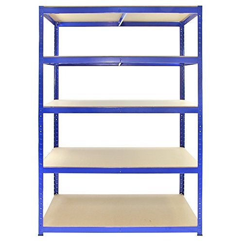 Q-Rax Scaffali T-Rax 3 scaffali blu acciaio 120cm 5 ripiani