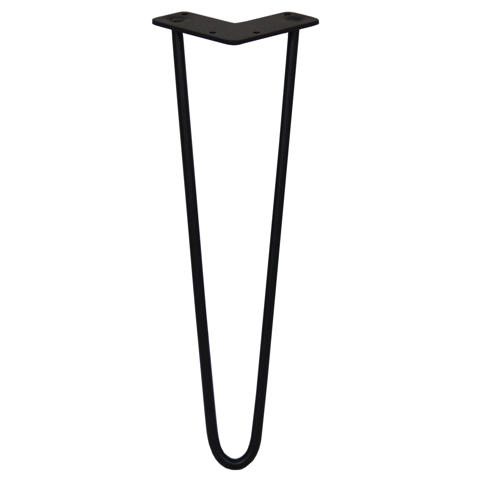 Q-Rax 4 gambe tavolo forcina nere 40,6cm 2 rebbi