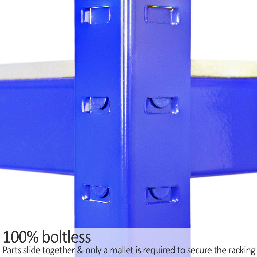Q-Rax Scaffale T-Rax 90x45 Blu 3 Pezzi Portata 280 Kg