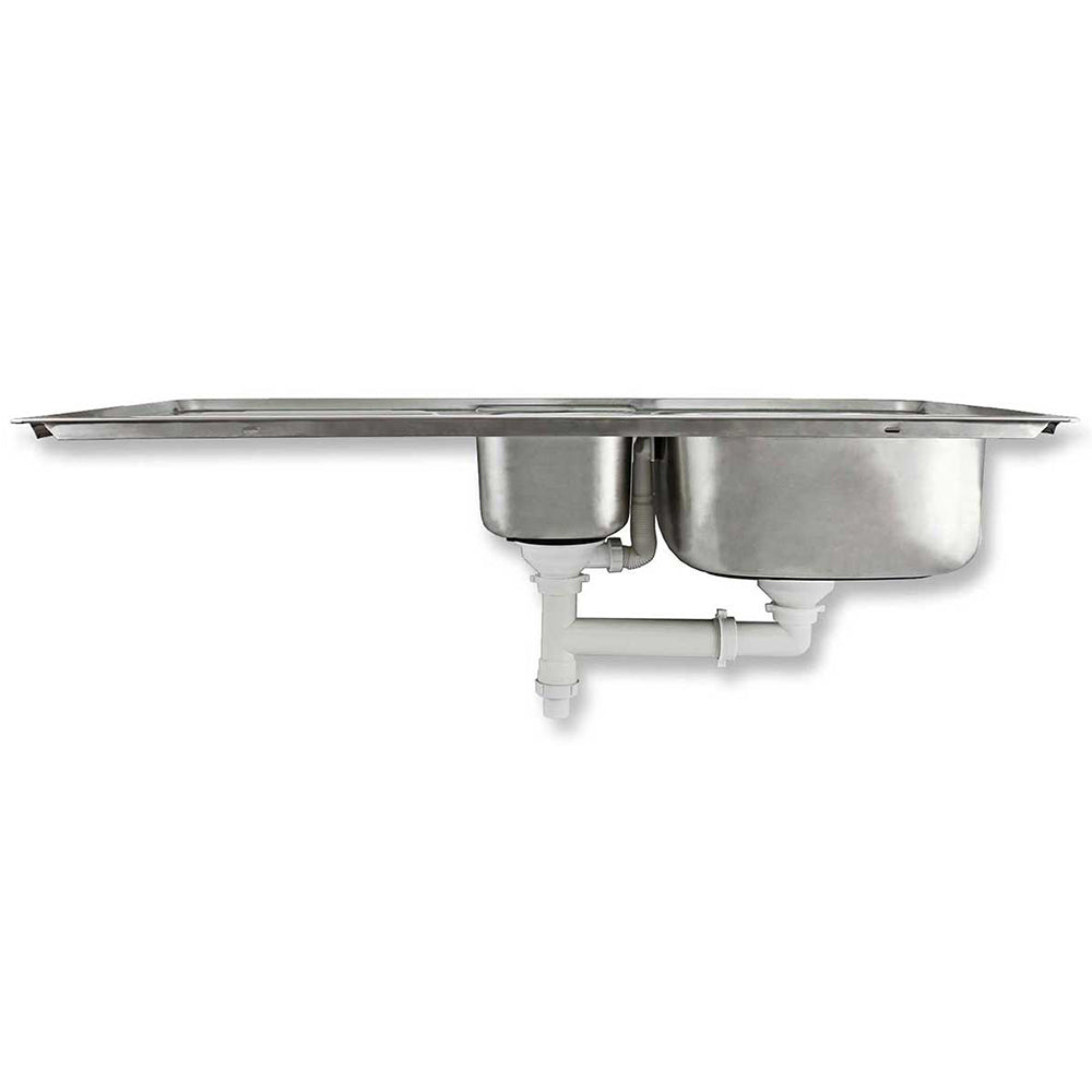 Q-Rax Lavandino Cucina Acciaio 105x50 con Rubinetto Reversibile