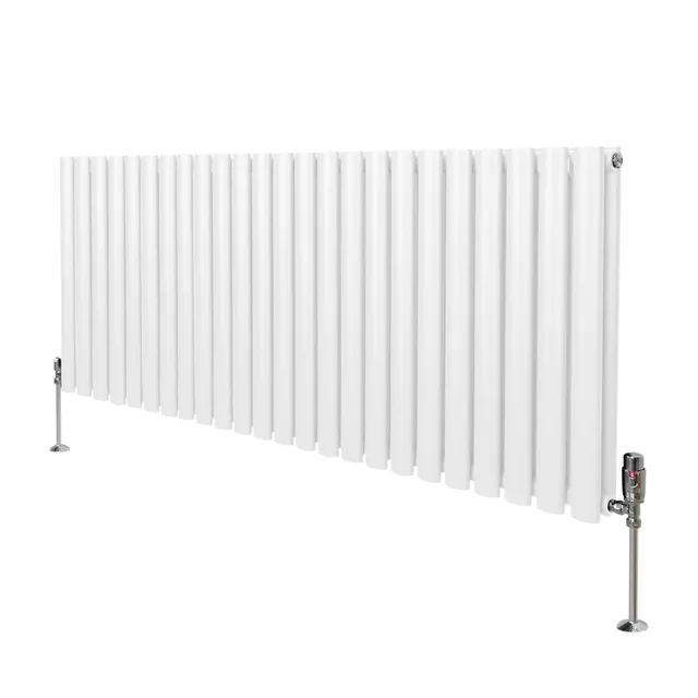 Q-Rax Radiatore Colonna Ovale 600x1440 Bianco+Valvole