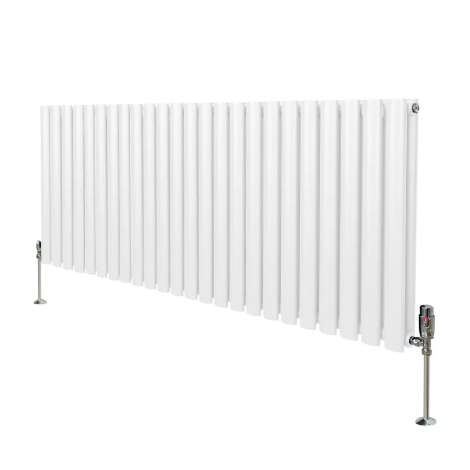 Q-Rax Radiatore Colonna Ovale 600x1440 Bianco+Valvole