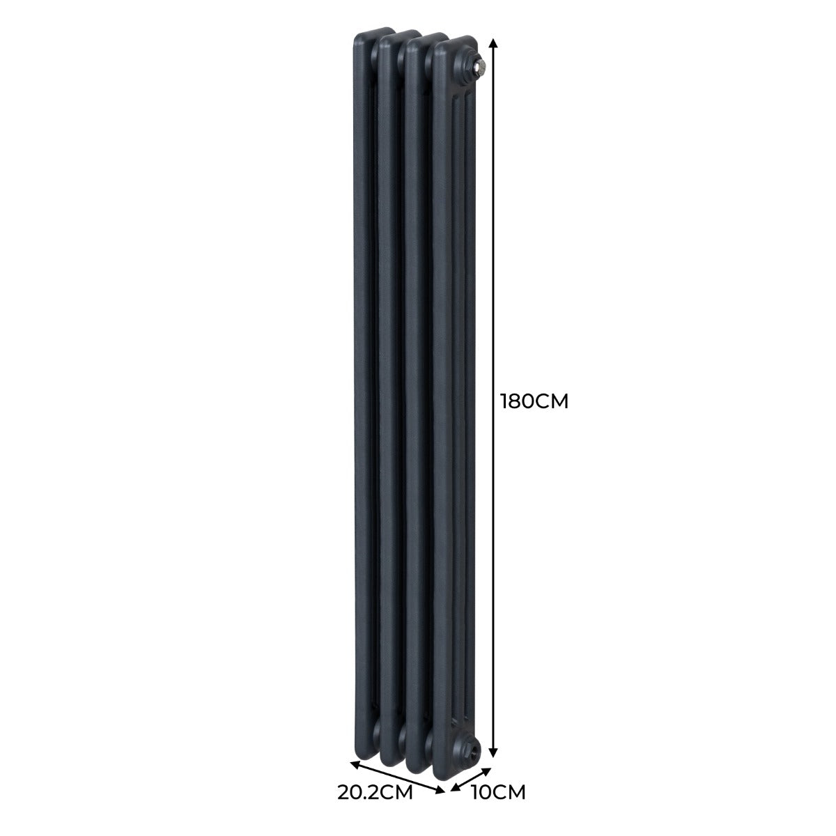 Q-Rax Radiatori Tradizionali 3 colonne termosifone antracite