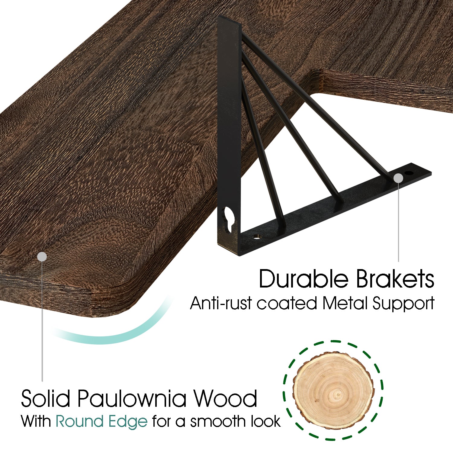 Jackcube Design Living Room set 2 mensole angolari legno massello