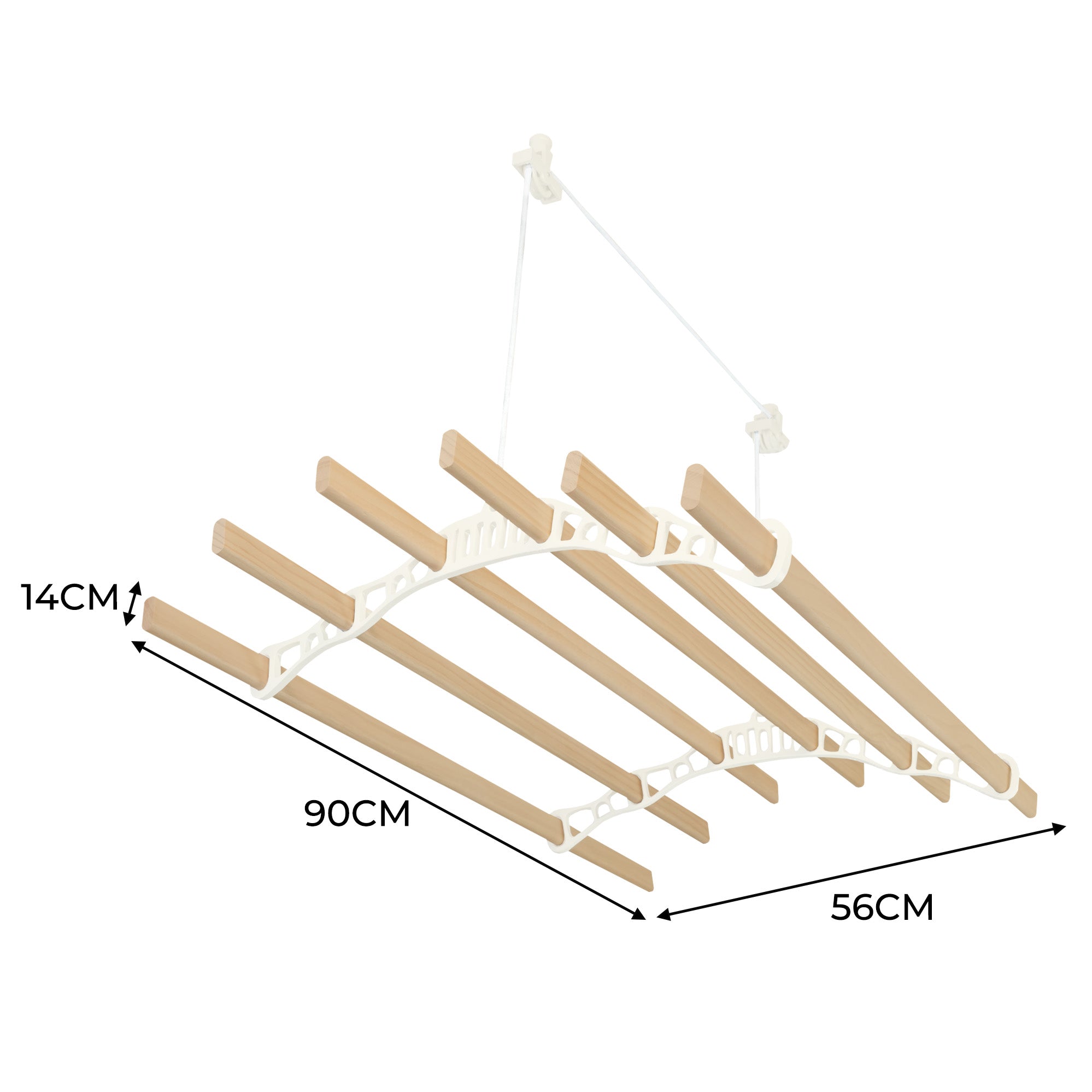 Q-Rax Stendibiancheria Soffitto Puleggia 0,9 m Avorio